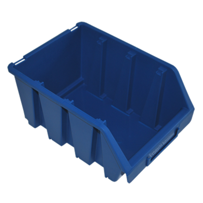 3 Stapelbox Lagerkisten Lagerbox 50 Stück Sichtlagerboxen blau Gr 